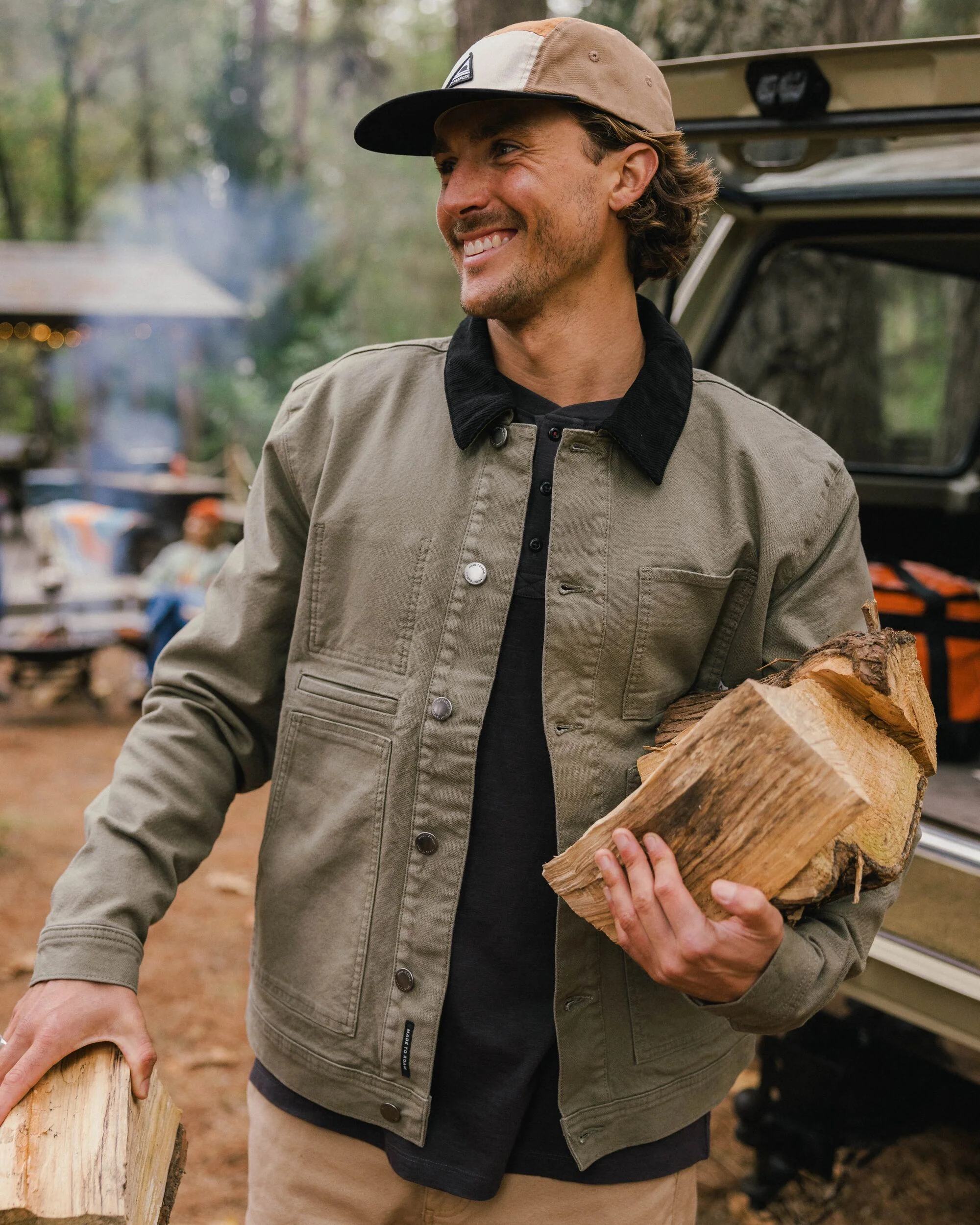 Vantage Lined Organic Cotton Canvas Jacket - Dusty Olive - Image 4