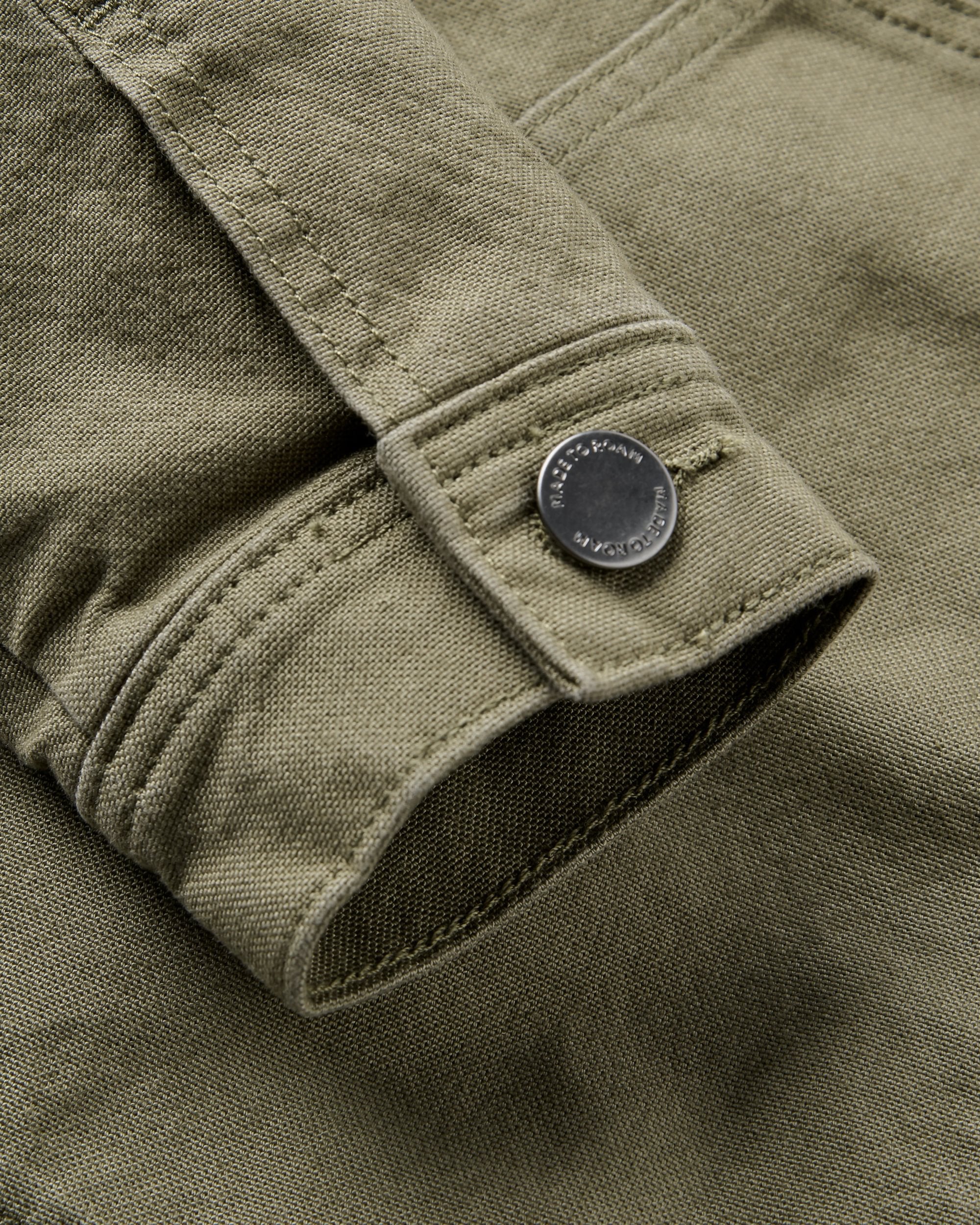 Vantage Lined Organic Cotton Canvas Jacket - Dusty Olive - Image 7