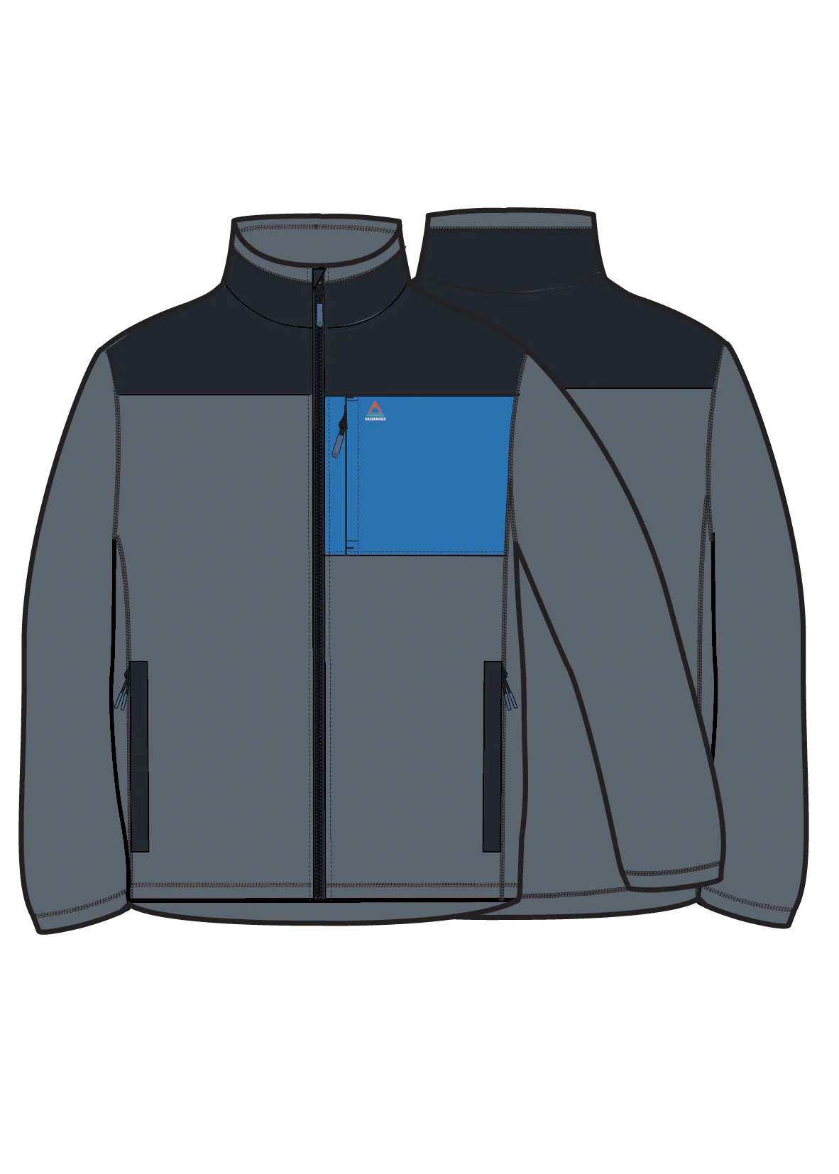 Venturescape Men's Fleece - Storm Grey/Black - Image 7