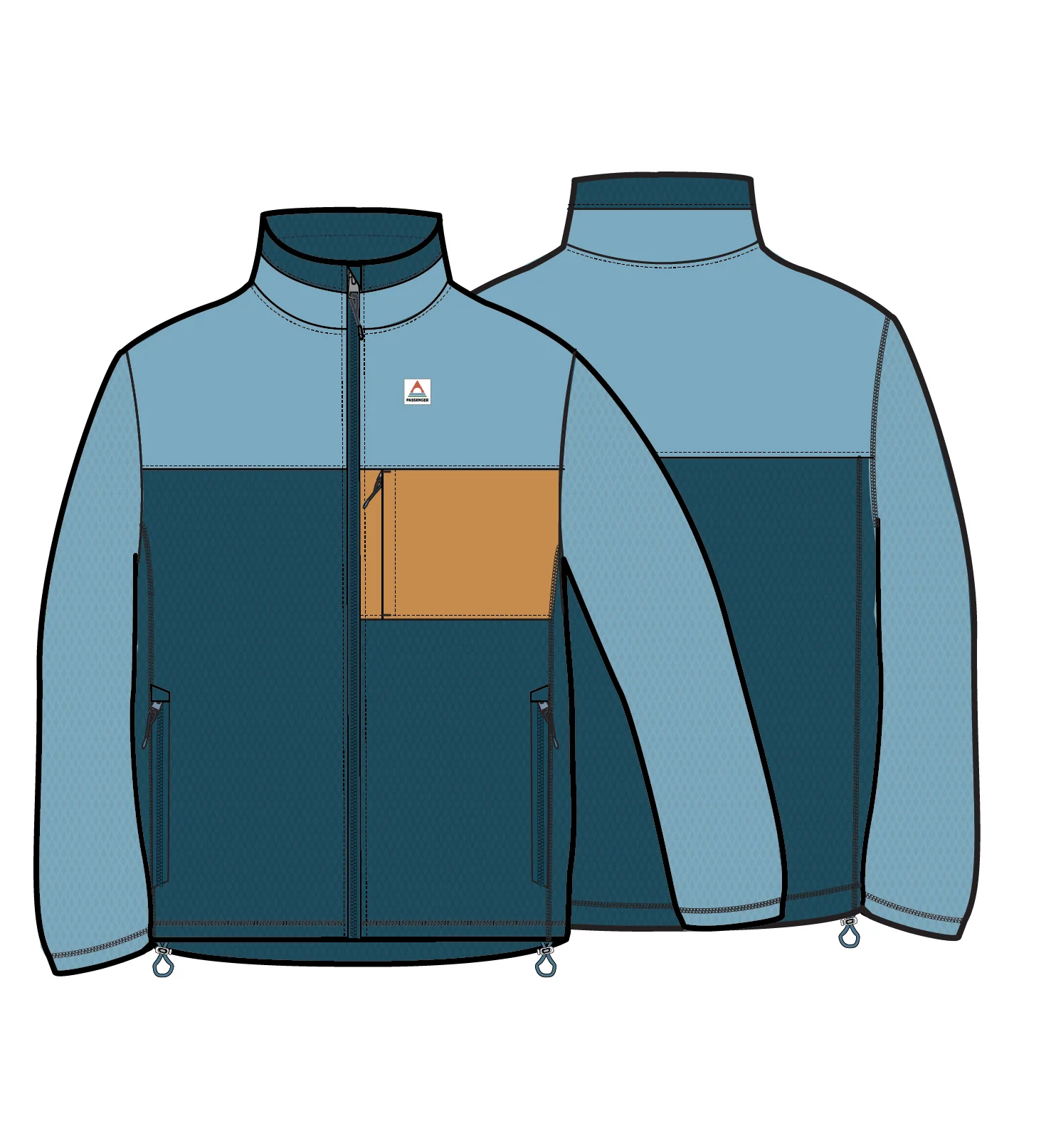 Venturescape Women's Fleece - Retro Blue/Tidal Blue - Image 9