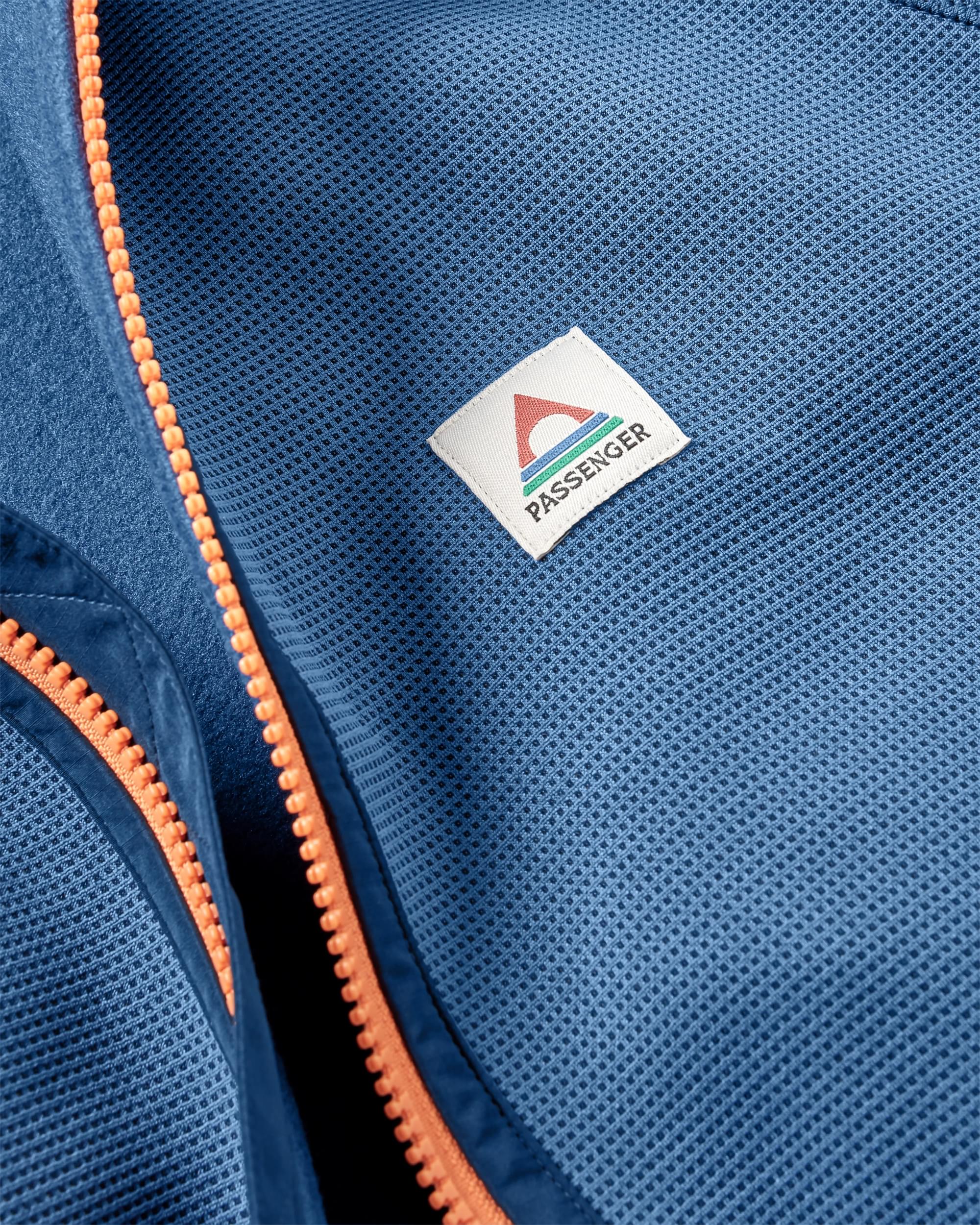 Vertical Full Zip Hooded Fleece - Dark Denim - Image 7