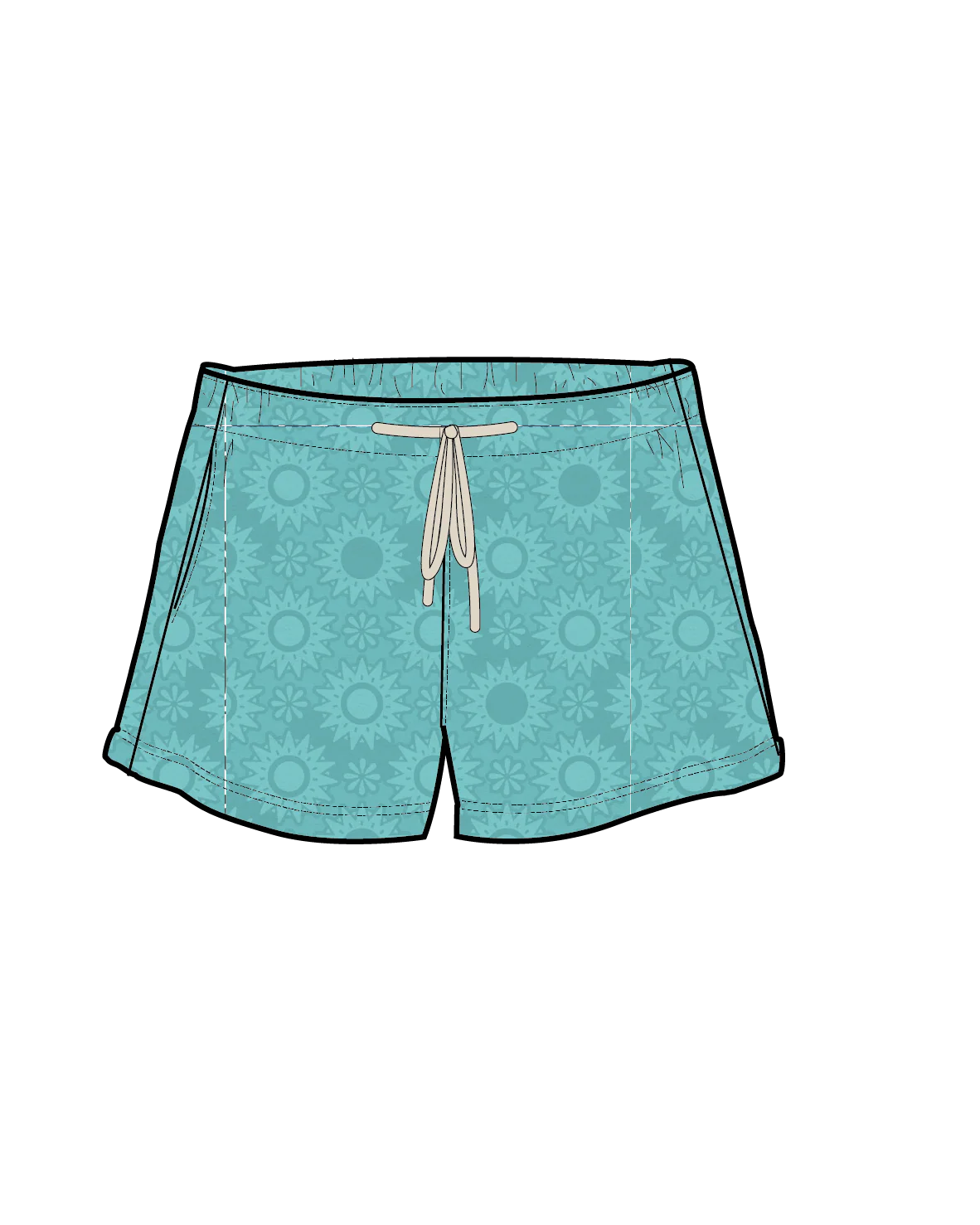 Vibes Textured Short - Aqua - Image 8