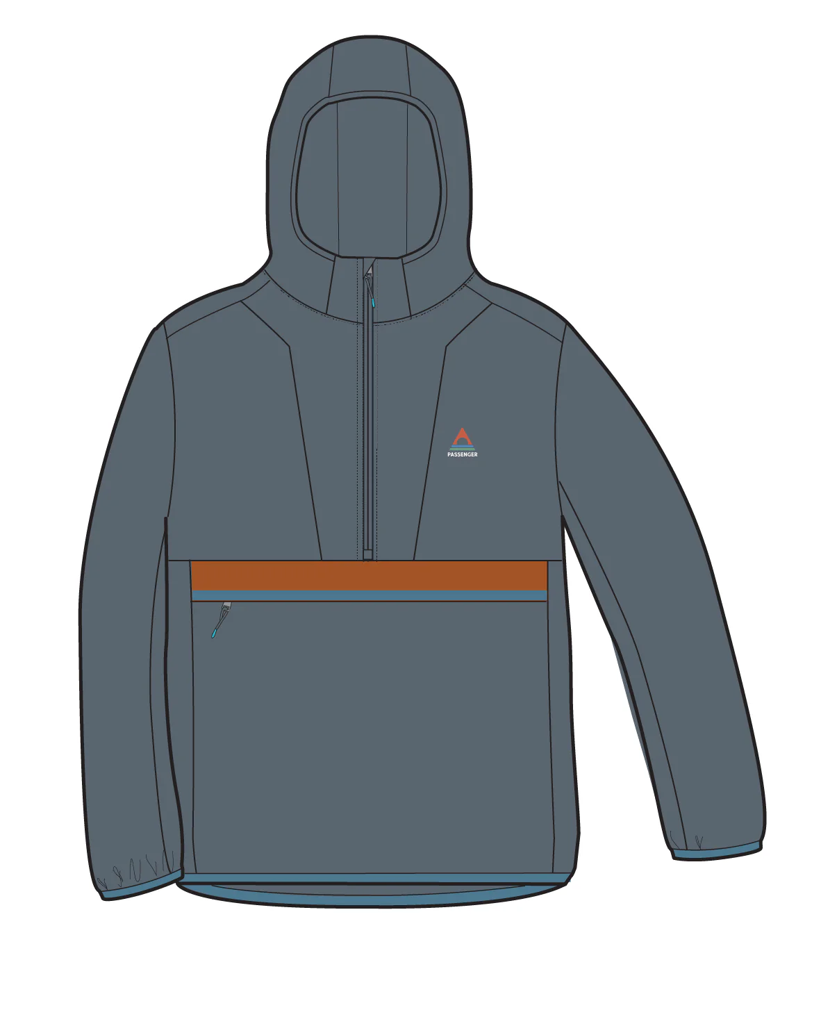 Viento Windshell Anorak - Charcoal - Image 10
