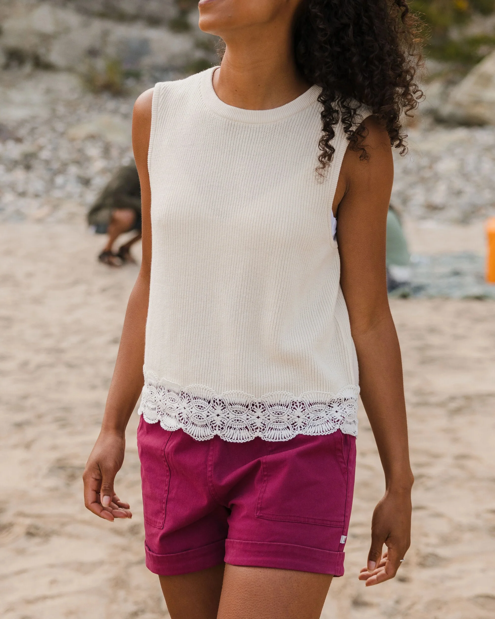 Vintage Organic Knitted Vest - Birch - Image 2
