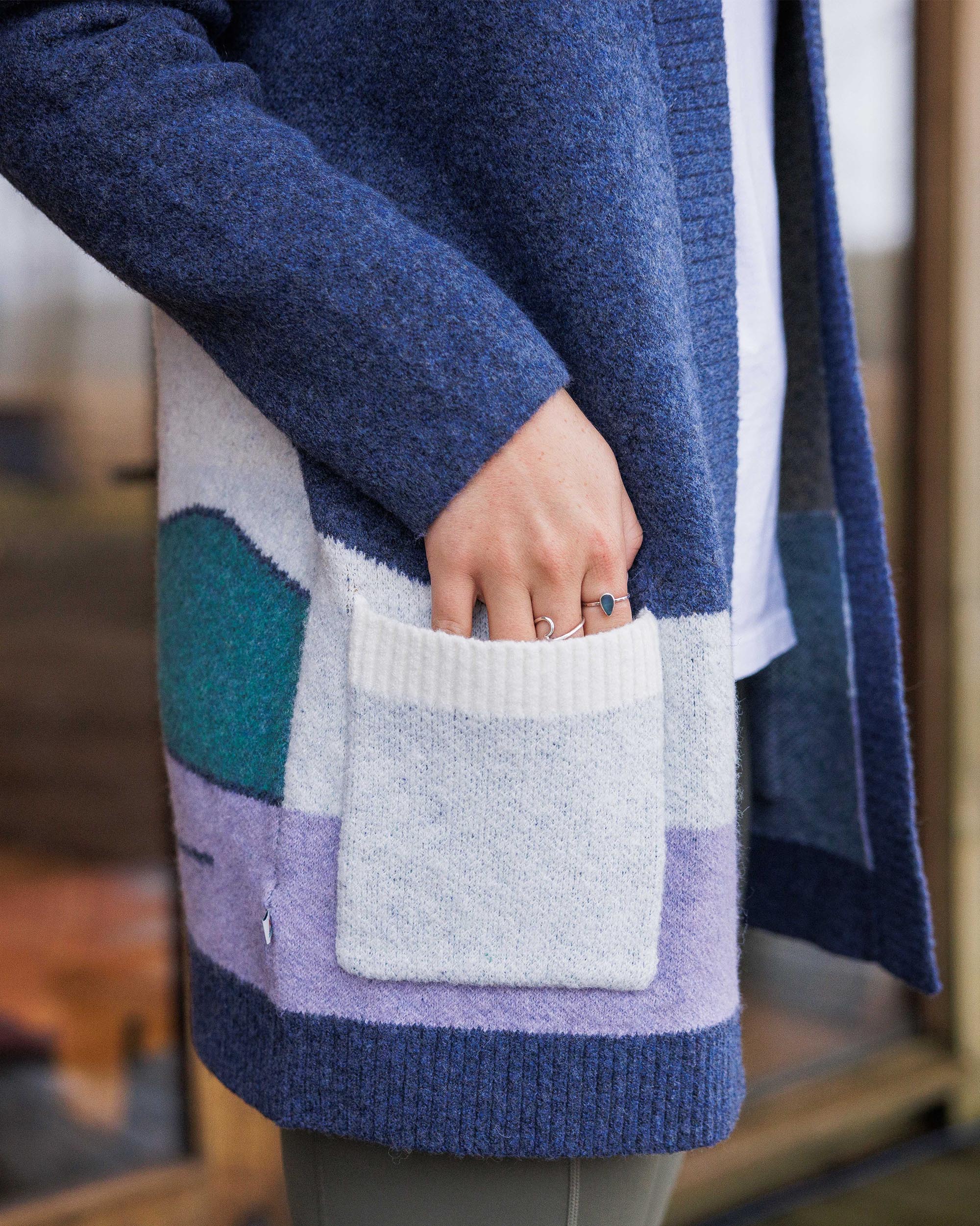 Vista Knitted Cardigan - Dark Denim - Image 5