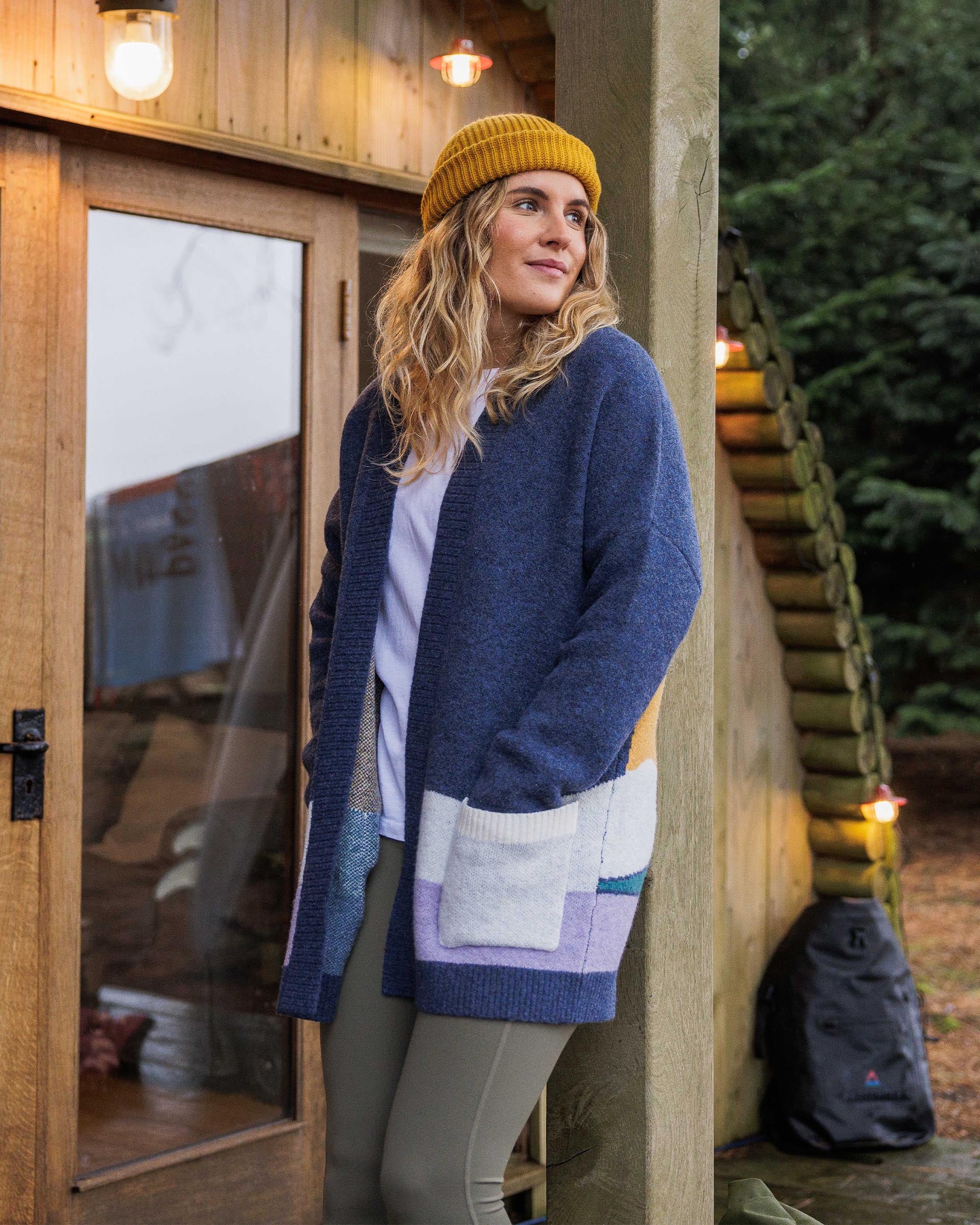 Vista Knitted Cardigan - Dark Denim - Image 6