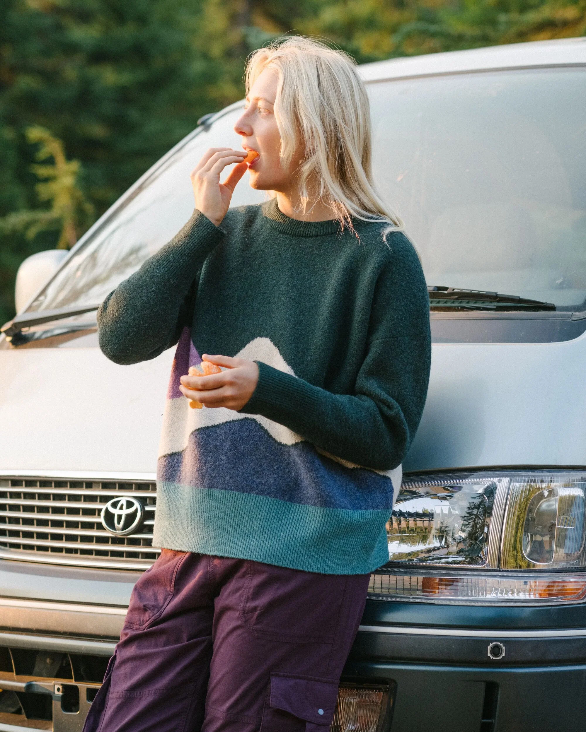 Vista Knitted Jumper - Rain Forest