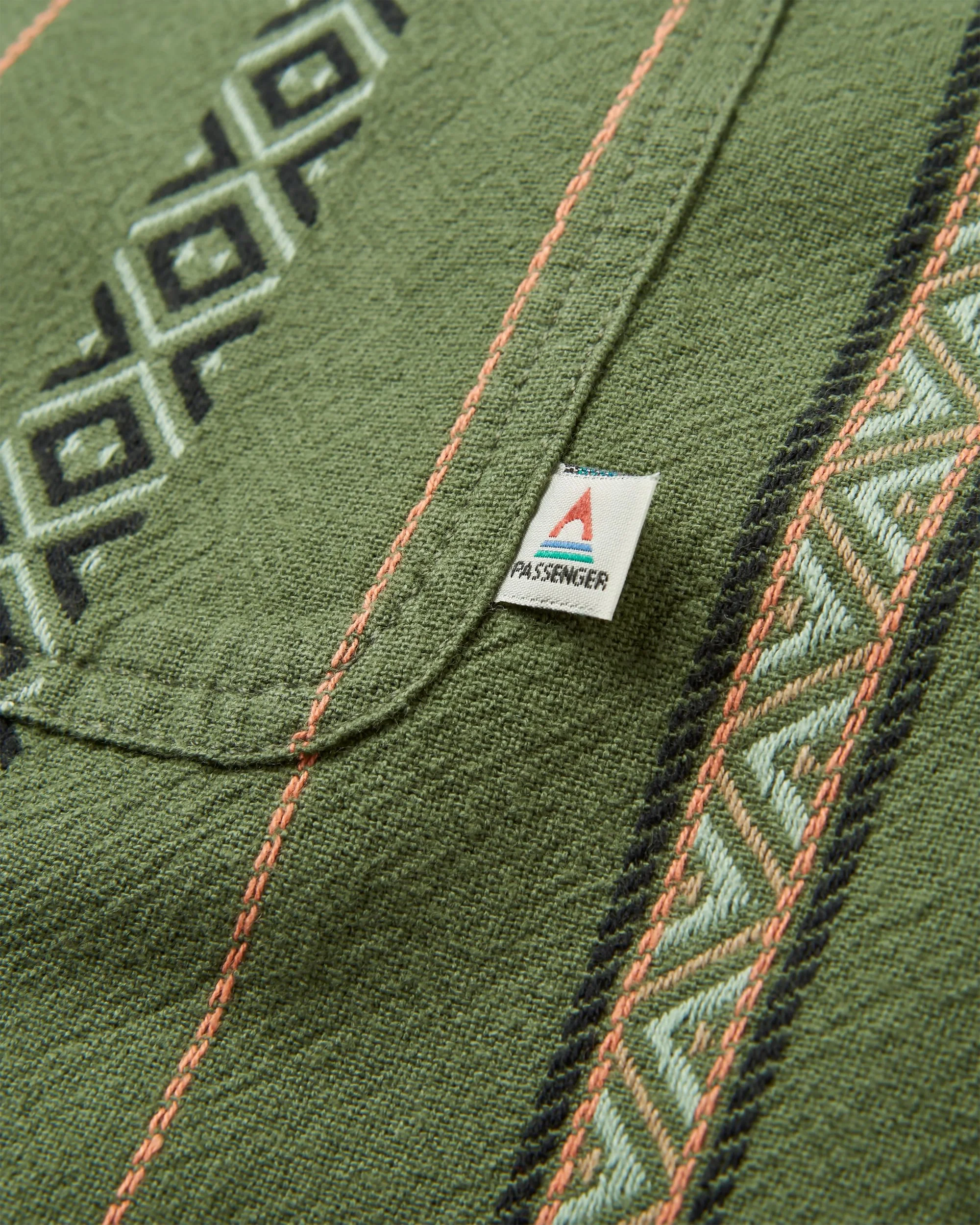 Voyage Jacquard Shirt - Wild Green Stripe - Image 6