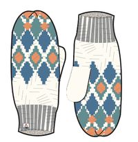 Wave Fleece Lined Mittens - Vintage White - Image 6