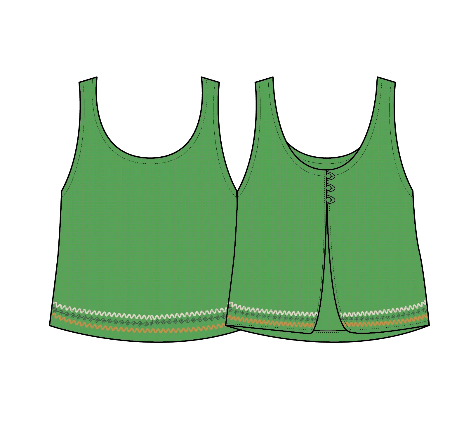 Waveney Top - True Green - Image 7