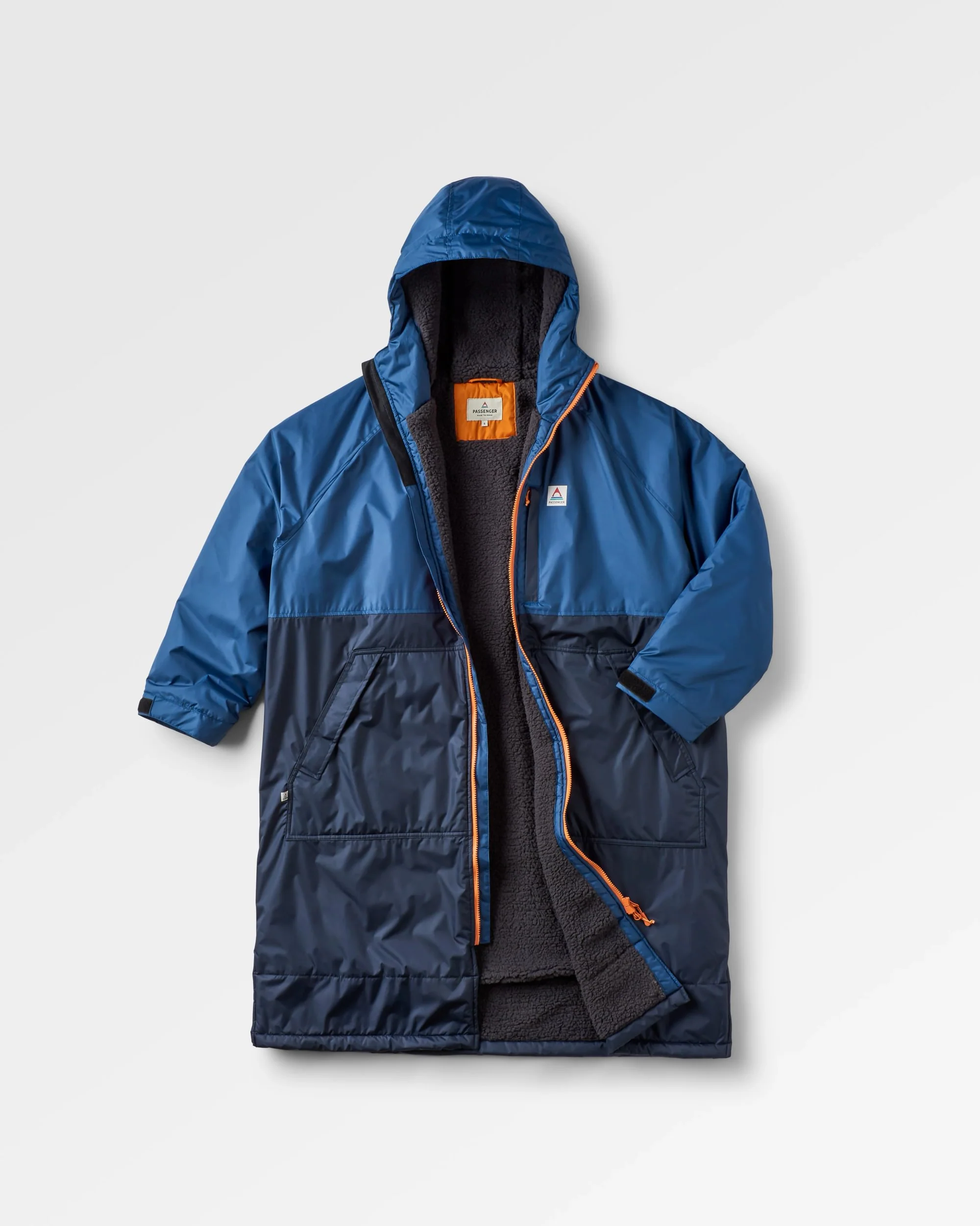 Waves Sherpa Lined Changing Robe - Dark Denim/ Deep Navy