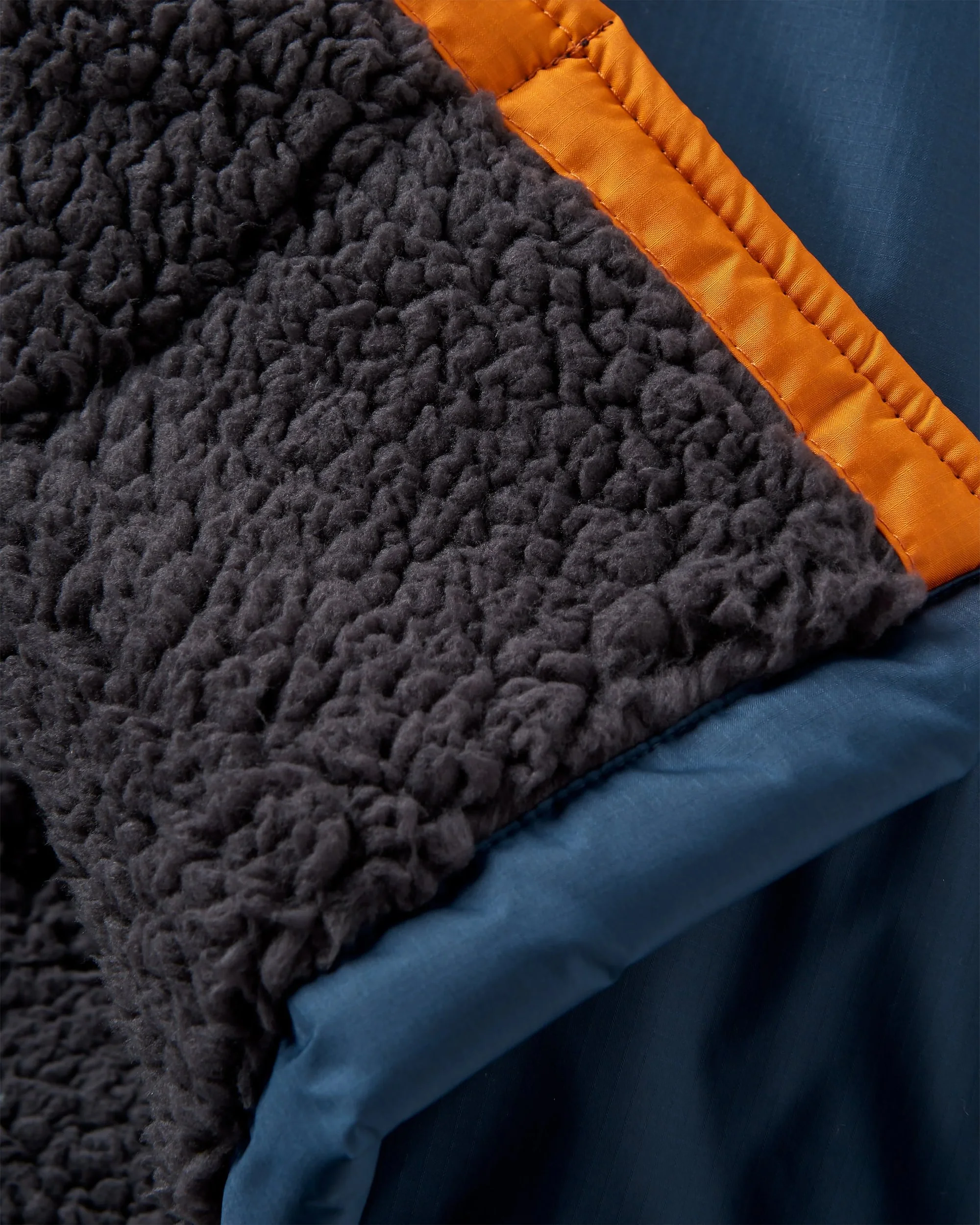 Waves Sherpa Lined Changing Robe - Sunrise Orange/Rich Navy - Image 8