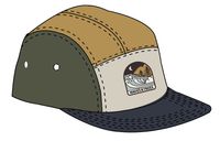 Waves & Trees 5 Panel Cap - Khaki - Image 8