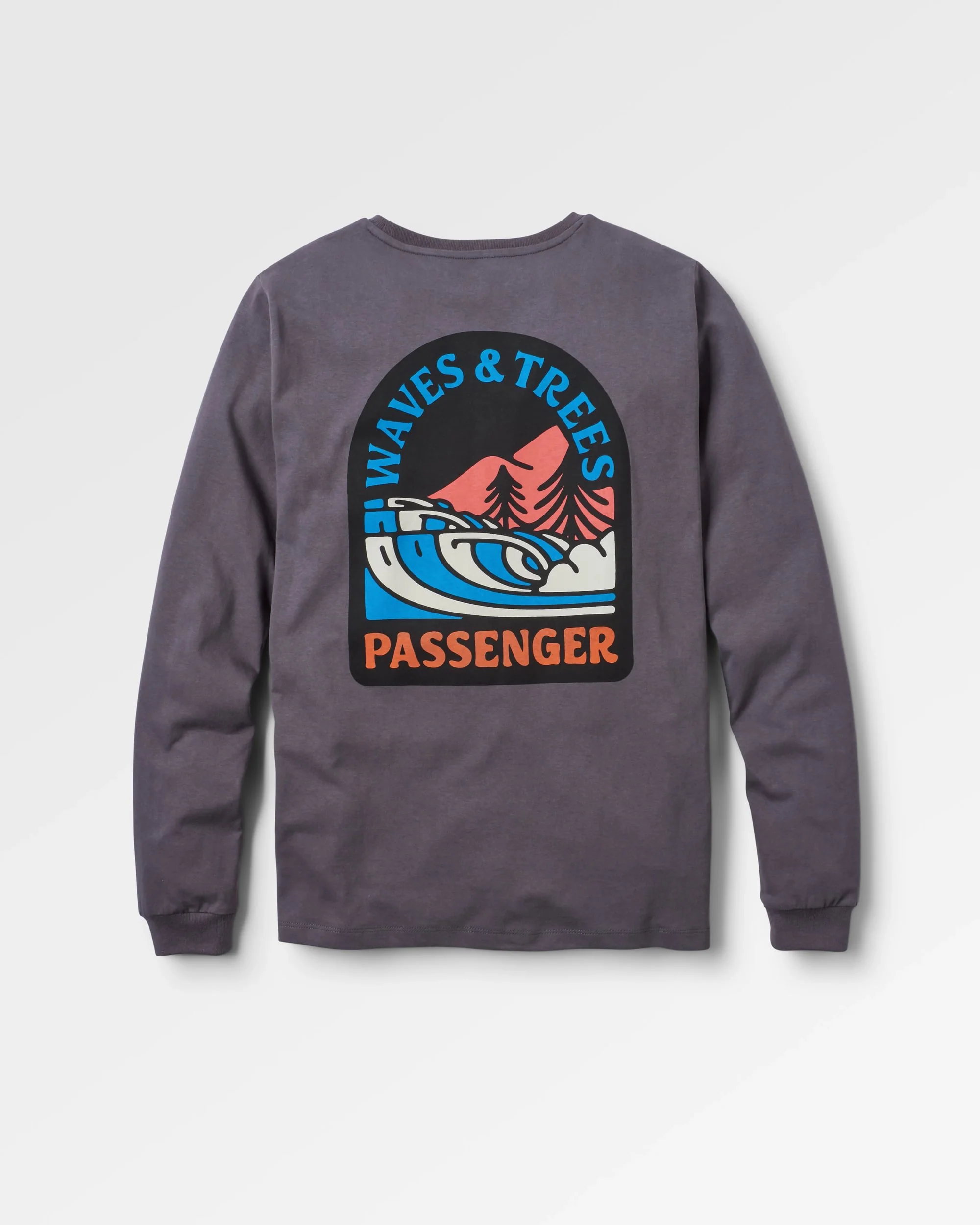 Waves & Trees LS T-Shirt - Charcoal - Image 2