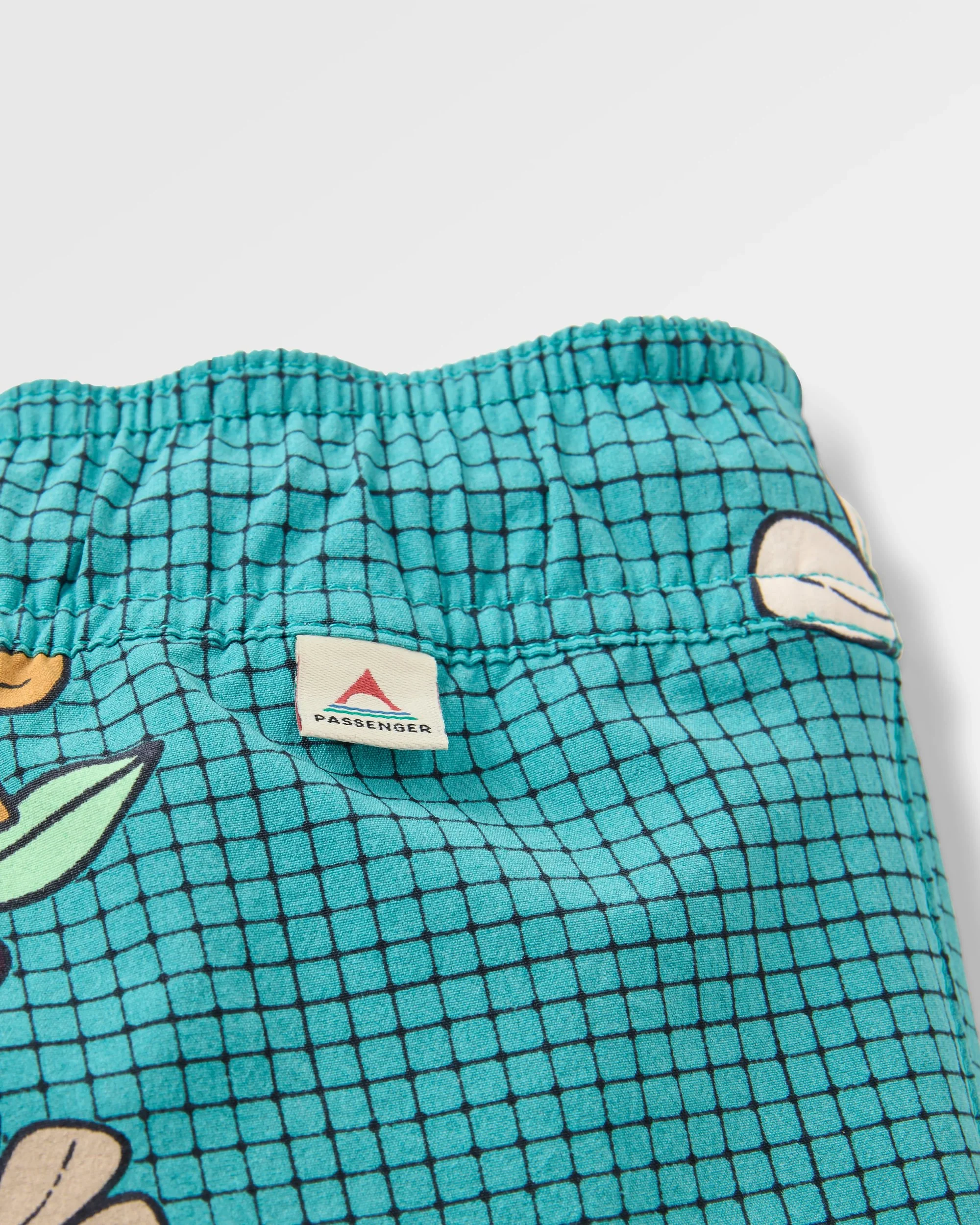 Way Out NetplusĀ® All Purpose Short - Floral Grid Ocean Teal - Image 6