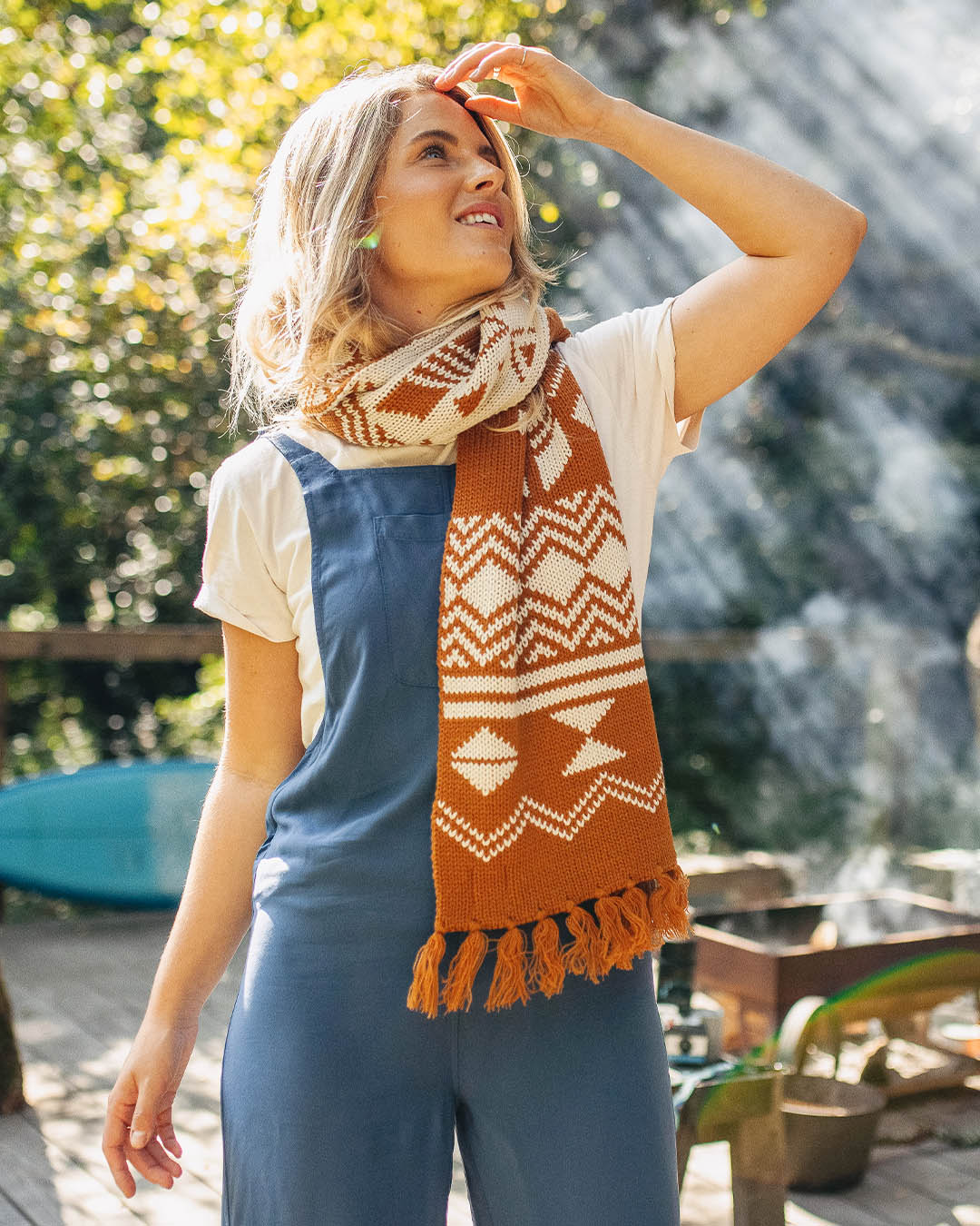 West Coast Acrylic Scarf - Glazed Ginger - Image 9