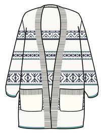 Whimsical Knit Cardigan - Homespun Stripe Off White - Image 11