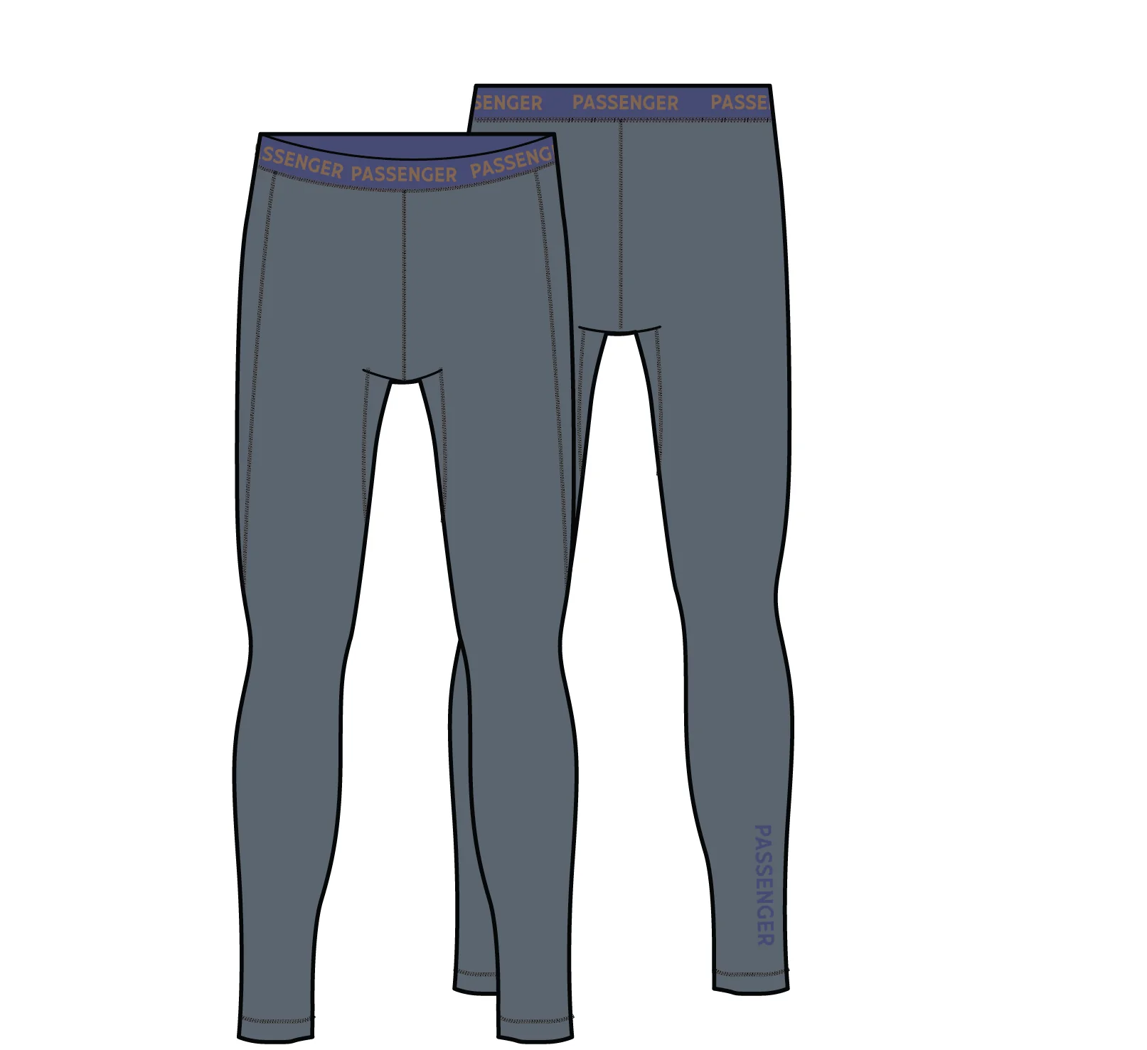 Women's Merino Blend Base Layer Bottom - Storm Grey - Image 8