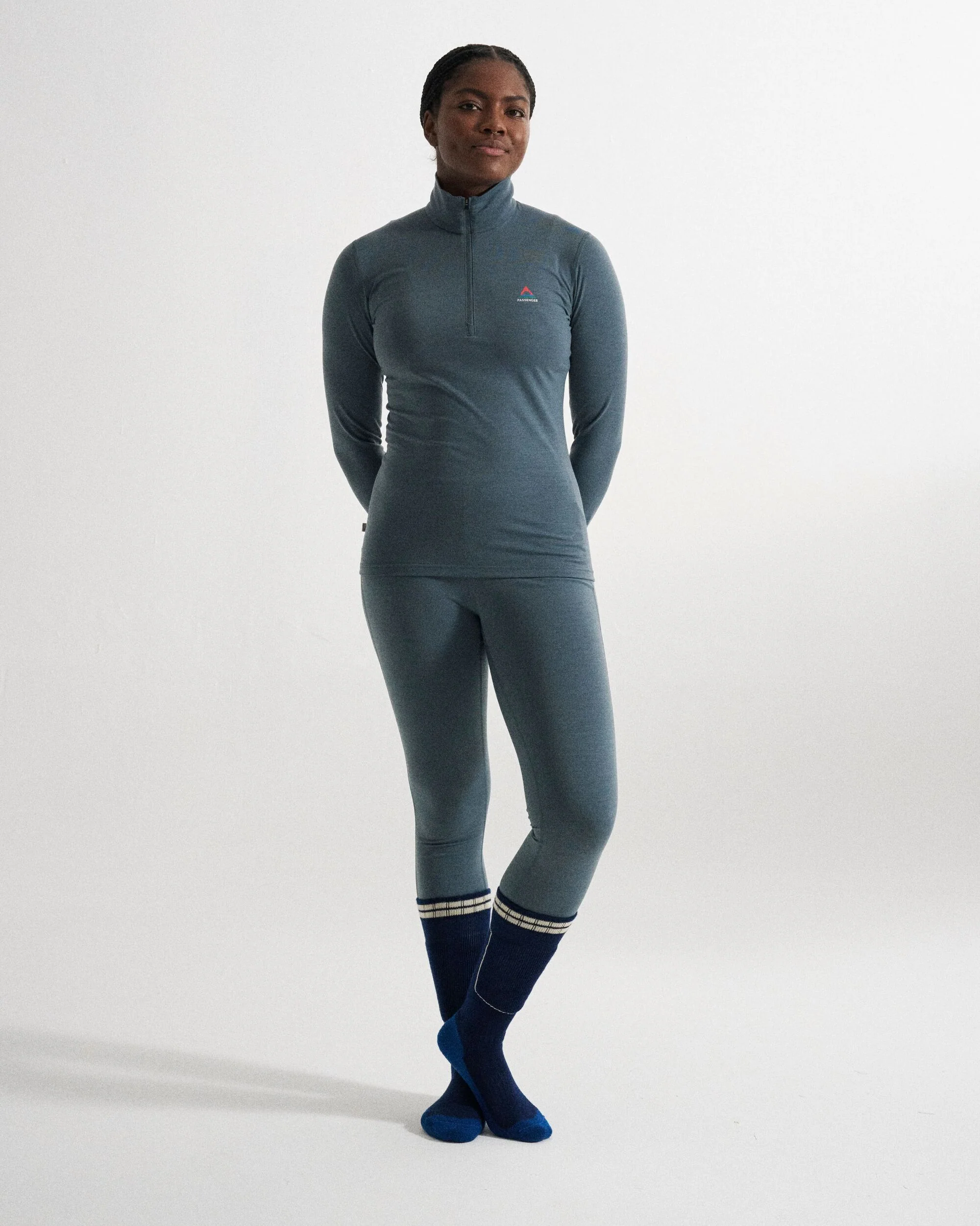 Women's Merino Blend Base Layer Top - Storm Grey - Image 8
