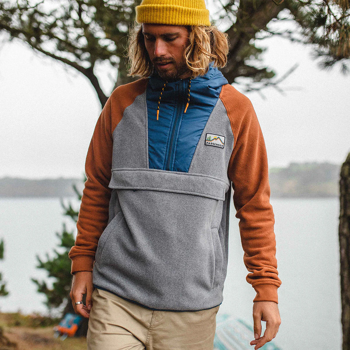 Woodland 1/2 Zip Polar Fleece - Grey Marl - Image 2