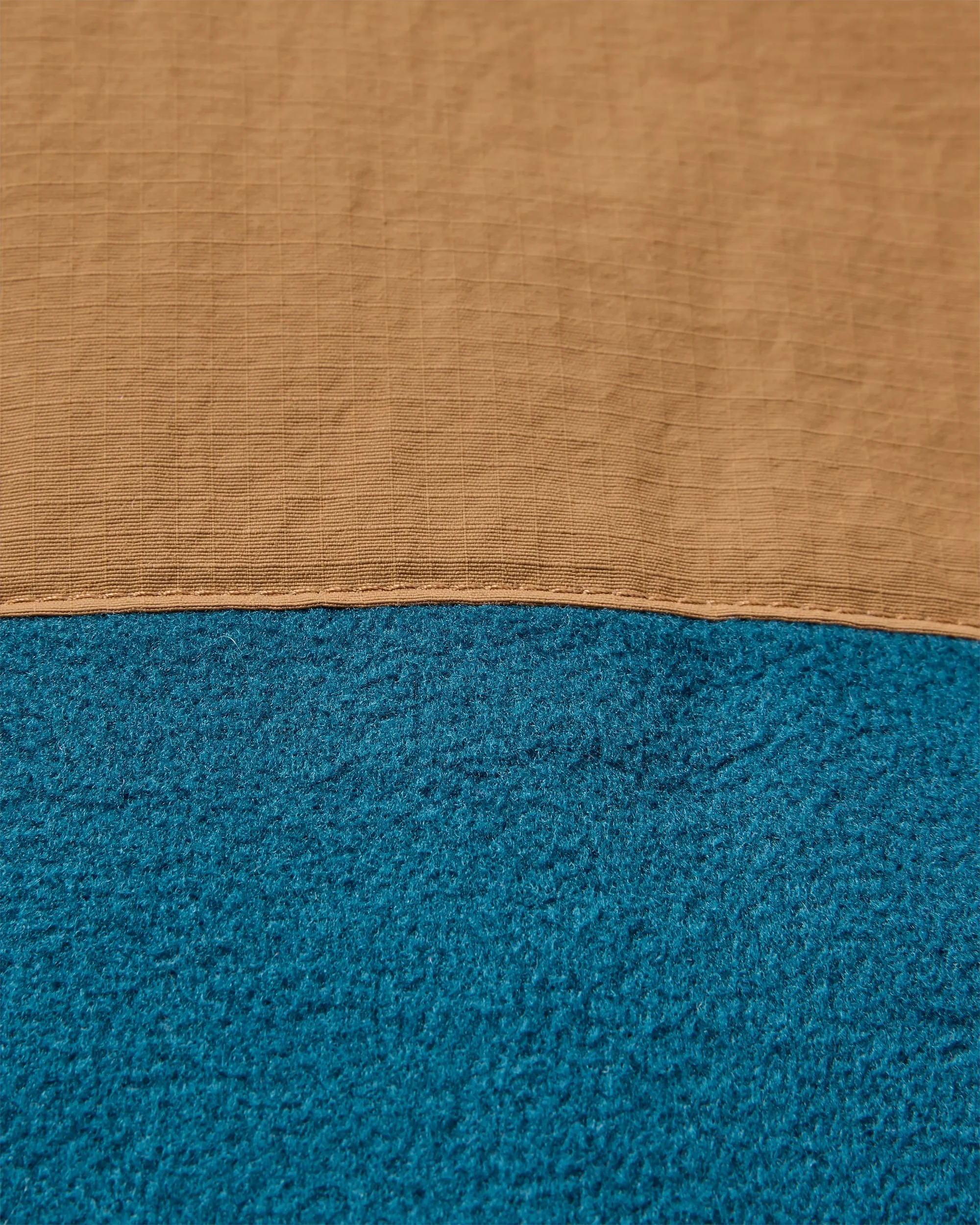 Woodland Hoodless 1/2 Zip Polartec® Fleece - Espresso/Tidal Blue - Image 5