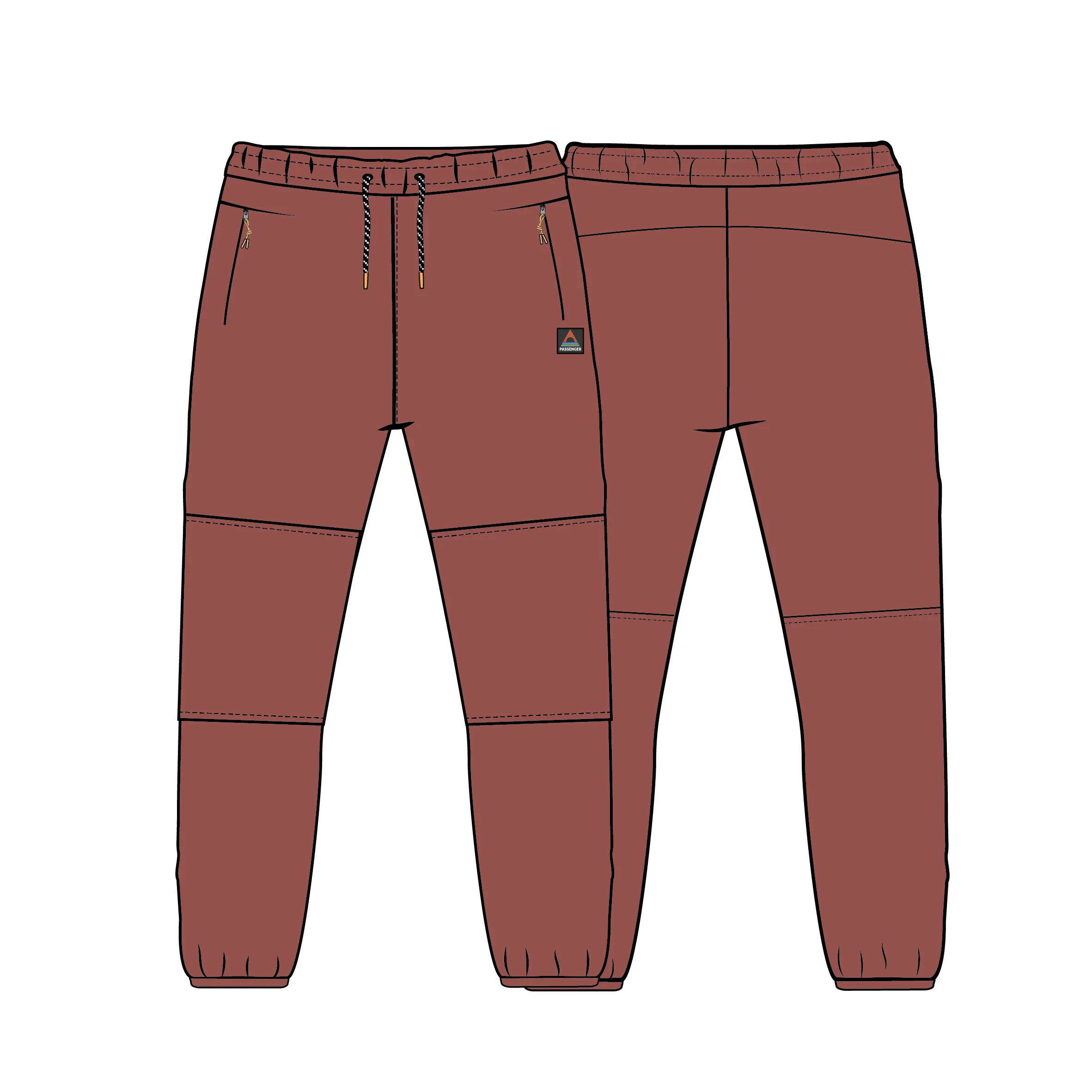 Woodland Polartec® Fleece Jogger - Redwood - Image 10