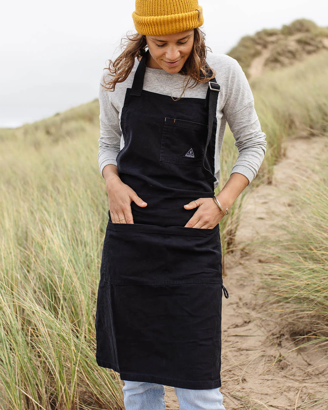 Yard Organic Cotton Denim Apron - Black - Image 4