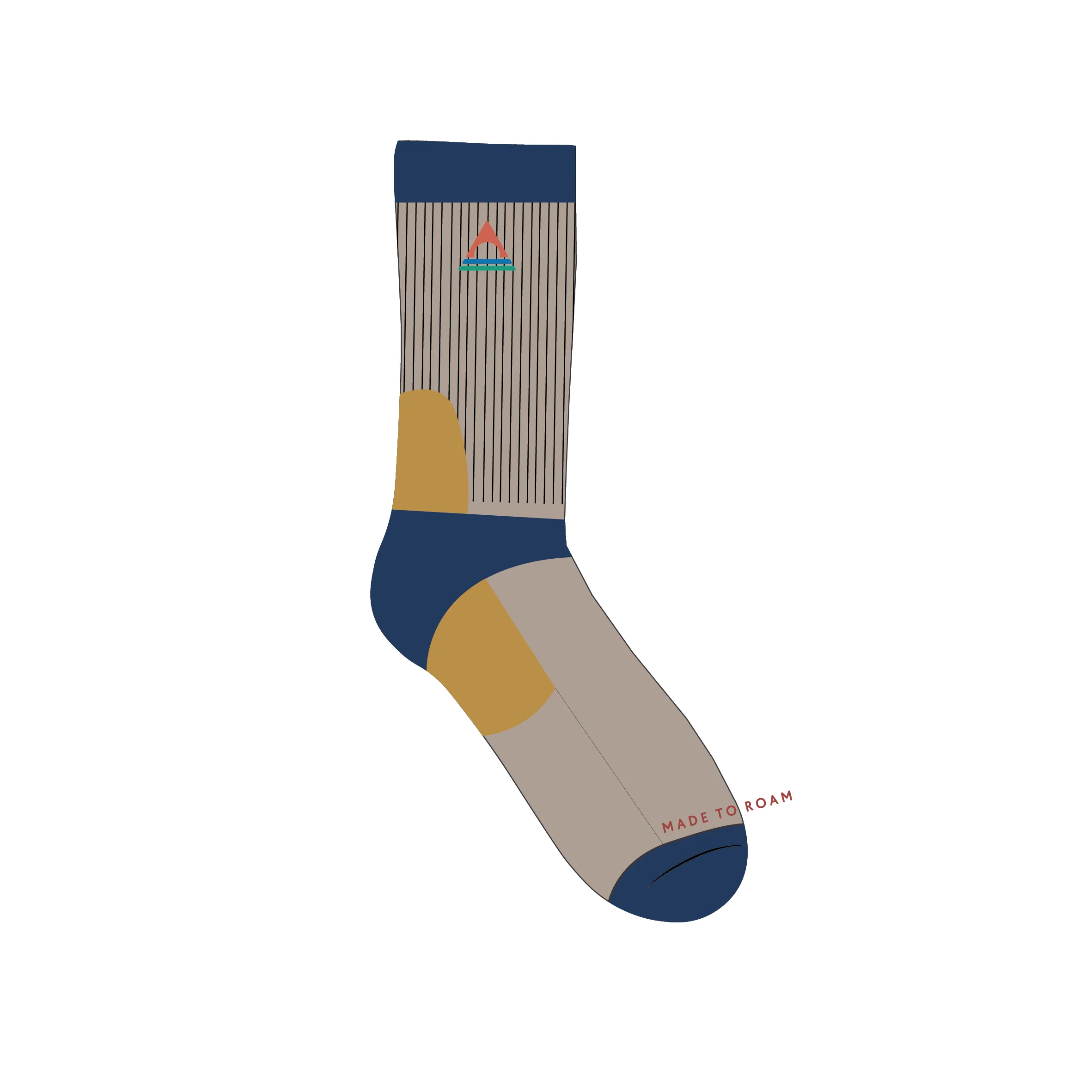 Yukon Merino Active Crew Sock - Simply Taupe - Image 5